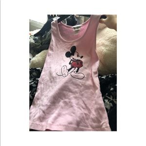 Vintage Pink Disney Mickey Mouse Tank Top